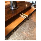 Harden Tea Buffet Console Sofa Table; Georgian Queen Anne Chippendale 2 drawers; Full price $295; Ca