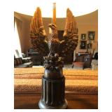 Vintage brass and wood eagle lamp; Height=42 inches; Full price $125; if interested call (469) 952-7