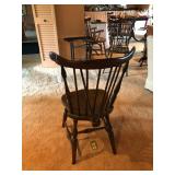 Windsor side chair; set of 4; Height = 36"; Width = 20.5" Depth = 18.75". Full price $250 for the se