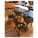 Windsor side chair; set of 4; Height = 36"; Width = 20.5" Depth = 18.75". Full price $250 for the se