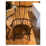 Windsor arm chair; set of 2. Height = 42", Width = 23", Depth = 20.5". Full price $200 for the pair.