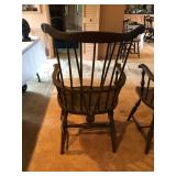 Windsor arm chair; set of 2. Height = 42", Width = 23", Depth = 20.5". Full price $200 for the pair.