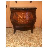 Bombe commode; Height = 32"; Top = 33" x 18"; full price $350; if interested call (469) 952-7132 