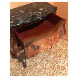 Bombe commode; Height = 32"; Top = 33" x 18"; full price $350; if interested call (469) 952-7132 