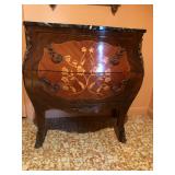 Bombe commode; Height = 32"; Top = 33" x 18"; full price $350; if interested call (469) 952-7132 
