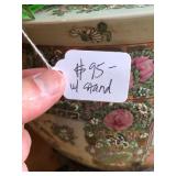 Asian Pot; Height = 24" with stand; 13 1/2" without stand; Width = 16"; Full price = $95; if interes