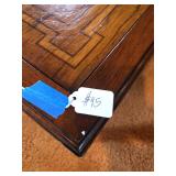 Coffee table; Length = 46"; Width = 21"; Height = 15.5"; Full price $95; if interested call (469) 95