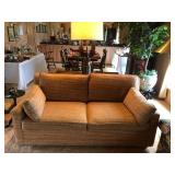 Upholstered sofa and bed (Carl Kisabeth); Length = 68"; Height = 29"; Depth = 36"; Full price $275; 