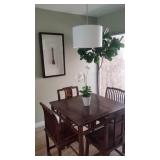Antique Beijing Square Dining Table with 4 Antique Chairs with Carved Aprons