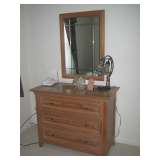 small chest with granite top & mirror