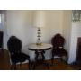 pair tables, lamps , chairs