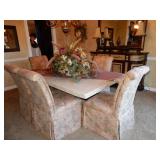 BUY IT NOW! $895.00 Table and 6 Chairs BUY IT NOW! $895.00   NATURAL EDGE STONE DINING TABLE WITH MA