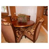 BUY IT NOW! $2,295.00 Saveur Banquette  Walter E Smith round table with 3 curved benches spiral carv