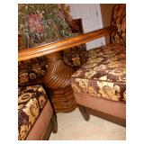 BUY IT NOW! $2,295.00 Saveur Banquette  Walter E Smith round table with 3 curved benches spiral carv