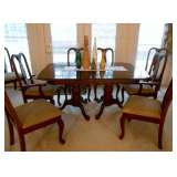 DINING TABLE W/ 8 CHAIRS AND MATCHING CHINA CABINET