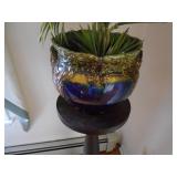 antique majolica jardinere