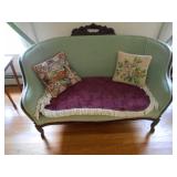 1930s mahogany petite sofa