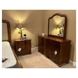 Broyhill bedroom suite with cedar lined drawers.