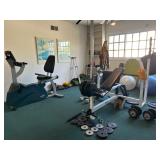 Be sure to visit the home gym. 