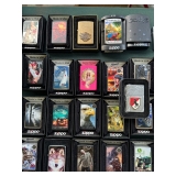 Large Zippo collection. 