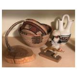 Native American pottery, baskets, dolls and more. 