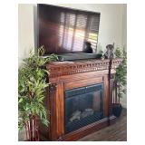 One of two electric fireplaces. Perfect to hang your Christmas Stockings on. 