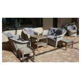 Wicker Love Seats, Tables and Side Chair