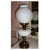 Vintage Milk Glass Hobnail Lamp