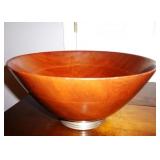 Mahogany Bowl/Silver Base