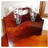 Set of 4 Hand Painted Wine Glasses