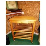 Rolling Kitchen Butcher Block