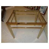   Pair of Brass/Glass Tables