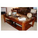 Wood/Marble Cocktail Table