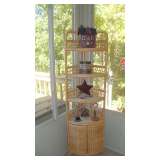 Rattan Corner Display Unit