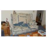 High Back Country Style Love Seat