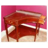 Mahogany 2 Drawer Corner Table