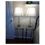 Pair of Metal Lamps 25.5" H
