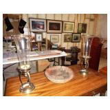 Brass/Glass Candle Holders