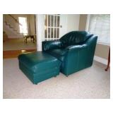 Leather Chair/Ottoman