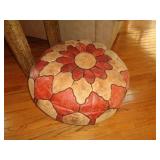 Moroccan Leather Ottoman