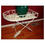 Metal Boat End Table/Nightstand