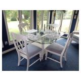 Beveled Glass Top Table/4 Chairs