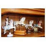 Ceramic Carousel Horses/Music Boxes