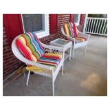 Vinyl Wicker Set