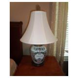 Delft Style "Virginia" Tobacco Jar Table Lamp