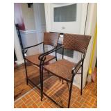 Rattan/Wrought Iron Bar Stools