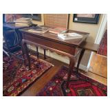 VTG Ethan Allen Cherry Queen Anne Tea Table w/Trays