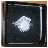 Sterling Opal/Sapphire Ring