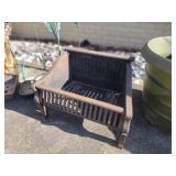 Antique Cast Iron Fireplace Log Holder