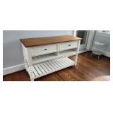 Ethan Allen Sofa Table with Drawers & Storage 52.5" L x 20" D x 32" H